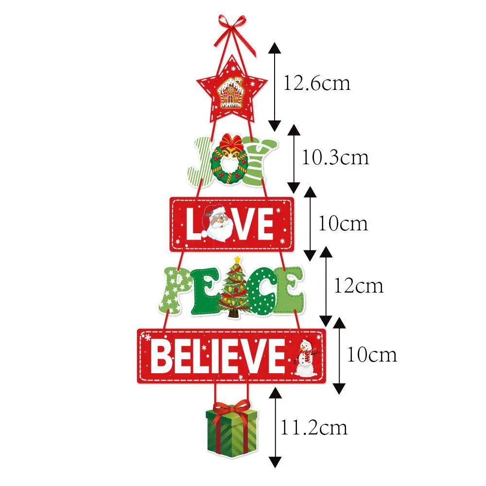 Christmas Porch Door Hanging Banner – Festive Decorative Flags for Xmas & New Year 2024