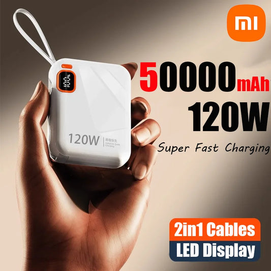 Xiaomi 120W 50000mAh High-Capacity Portable Power Bank – Two-Way Fast Charging, Compact for iPhone & Samsung