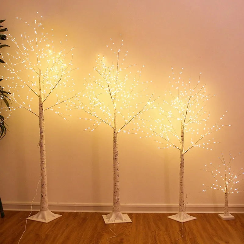 Christmas LED Birch Tree – Luminous Bedroom & Landscape Decoration, Perfect for New Year & Home Decor