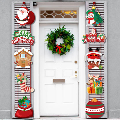 Christmas Porch Door Hanging Banner – Festive Decorative Flags for Xmas & New Year 2024