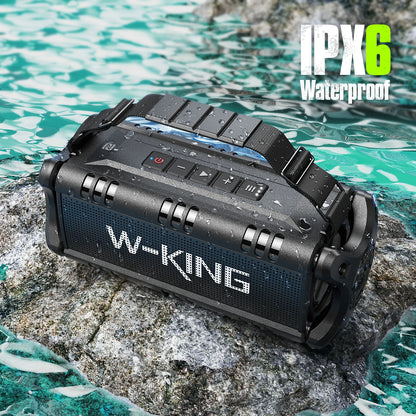 W-KING 90W Bluetooth Speaker – 50W RMS, IPX6 Waterproof, Powerful Portable Outdoor Speaker