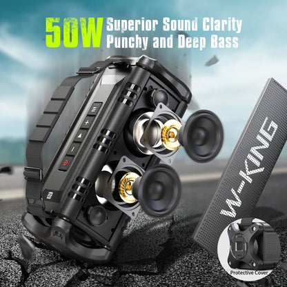 W-KING 90W Bluetooth Speaker – 50W RMS, IPX6 Waterproof, Powerful Portable Outdoor Speaker