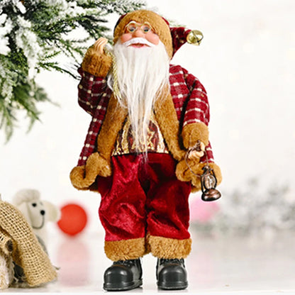 Christmas Santa Claus Toy with Gift Bag – Mini Resin Figure Holding Presents, Home & Party Decor 2024