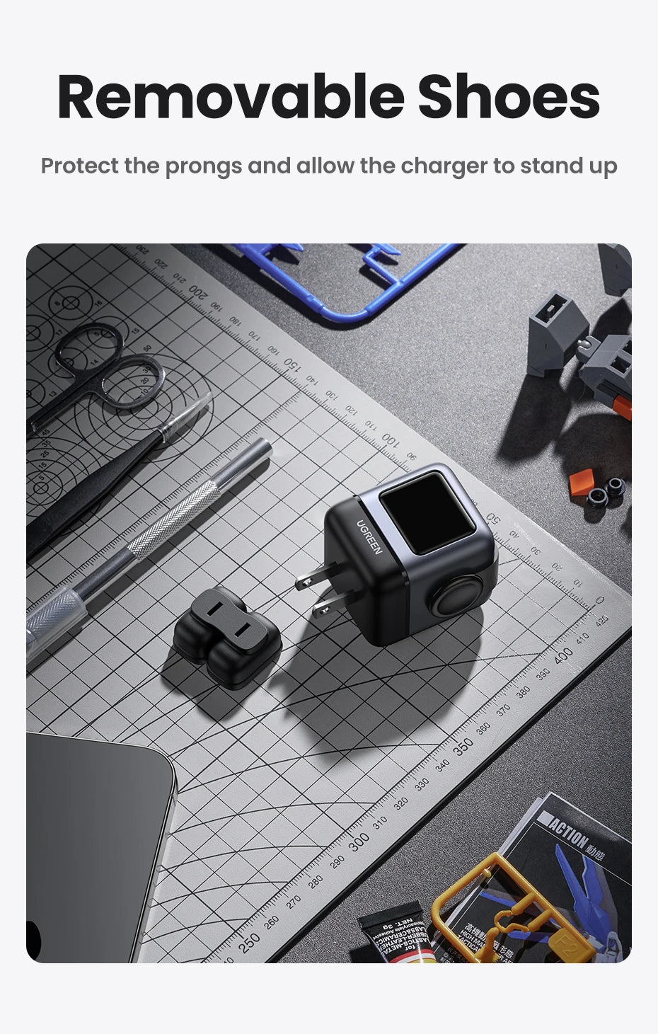 UGREEN 65W GaN Nexode Fast Charger Robot Design USB C QC PD3.0