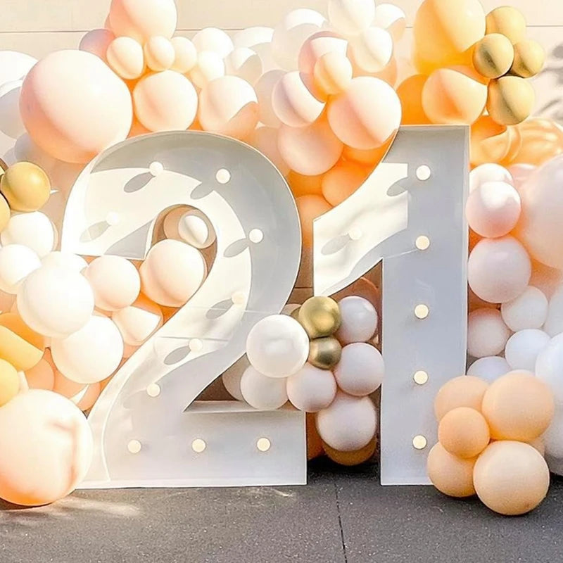 91.5cm Giant LED Birthday Number – 1st, 30th, 40th, 50th Anniversary & Baby Shower Decor