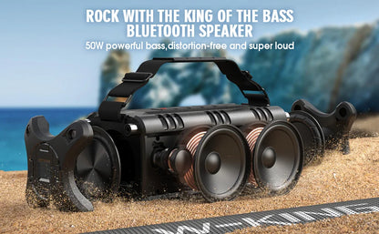 W-KING 90W Bluetooth Speaker – 50W RMS, IPX6 Waterproof, Powerful Portable Outdoor Speaker