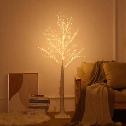 Christmas LED Birch Tree – Luminous Bedroom & Landscape Decoration, Perfect for New Year & Home Decor