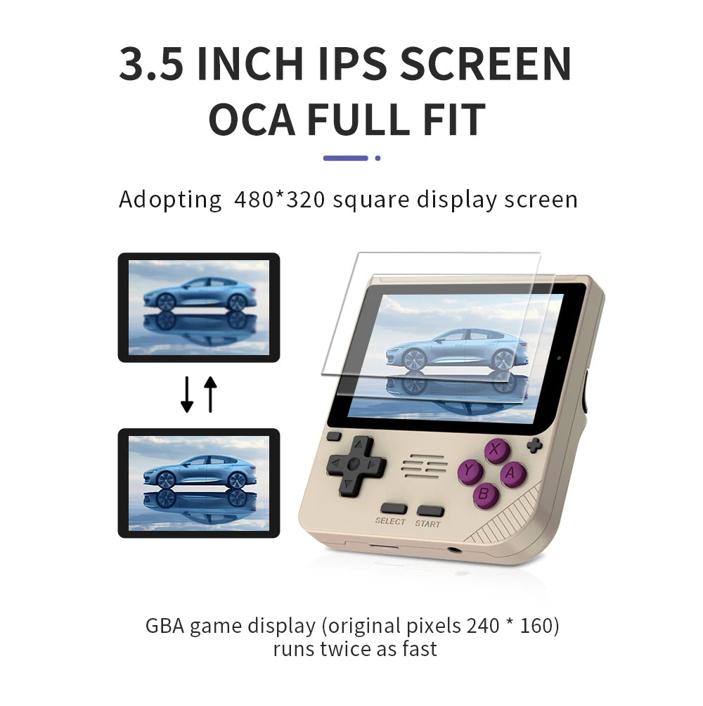 New POWKIDDY V10 Handheld Game Console – 3.5'' 480x320 IPS Full Screen, Retro Gaming, Perfect for Kids