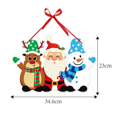 Christmas Porch Door Hanging Banner – Festive Decorative Flags for Xmas & New Year 2024